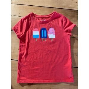 Girls Cat & Jack Red Popsicle T-shirt. Short Sleeve. Size S (6/7)Bomb-pop!Summer